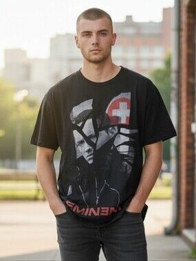 Eminem Black Short-Sleeve Graphic Tee
